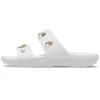 Pantoffels met zachte zool, comfortabel, platte hak, voor buiten, wit