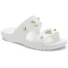 Pantoffels met zachte zool, comfortabel, platte hak, voor buiten, wit
