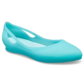 Platte ijsblauwe Sandalen