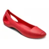 Platte rode sandalen