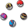 Poke Ball 5-pack Jibbitz bedels