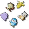 Pokémon-assortiment van 5 stuks Jibbitz bedels
