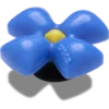 Puffy Blue Flower Jibbitz™ bedels