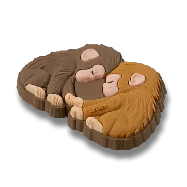 Punch the Monkey and His Bestie Jibbitz-schoenbedel Punch the Monkey and His Bestie Jibbitz-schoenbedel