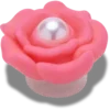 Roze bloem met parel in het midden Jibbitz bedels Roze bloem met parel in het midden Jibbitz bedels