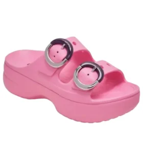 Saturday Platform-sandal met gedompelde gesp “Pink Lemonade”