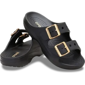 Saturday-Sandale für Damen mit metallicem Gesp