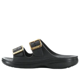 Saturday-Sandale mit metalen Gesp “Black”