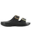 Saturday-Sandale mit metalen Gesp “Black”