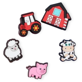 Schattige boerderijdieren 5-pack Jibbitz-schoenbedels