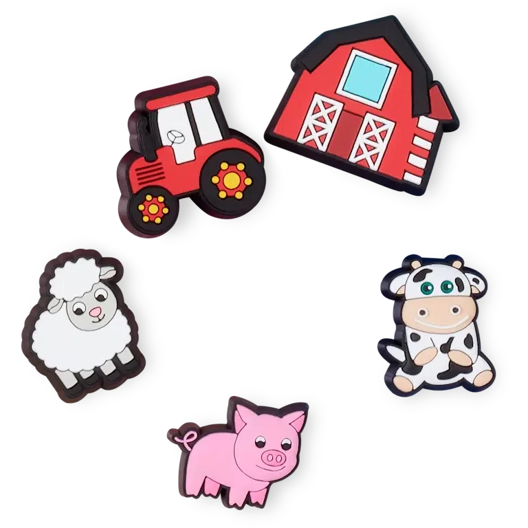 Schattige boerderijdieren 5-pack Jibbitz-schoenbedels Schattige boerderijdieren 5-pack Jibbitz-schoenbedels