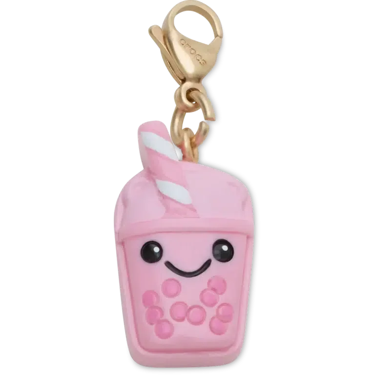 Schattige roze Boba-bedel Jibbitz-schoenbedel Schattige roze Boba-bedel Jibbitz-schoenbedel