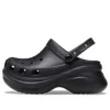 Small Whale Retro Crocs met dikke zool, zwarte Sandalen