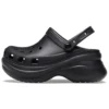 Small Whale Retro Crocs met dikke zool, zwarte Sandalen