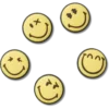 Smileyworld 5-delige set Jibbitz bedels