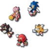 Sonic the Hedgehog 5-delige set Jibbitz bedels