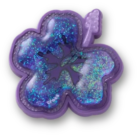 Squish Purple Hibiscus Jibbitz™ bedels