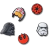 Star Wars-symbolen, set van 5 Jibbitz bedels Star Wars-symbolen, set van 5 Jibbitz bedels