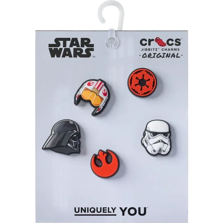 Star Wars-symbolen, set van 5 Jibbitz bedels Star Wars-symbolen, set van 5 Jibbitz bedels