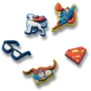 Superman 5-delige set Jibbitz bedels