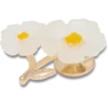 Witte Jibbitz bedels met bloesemmotief