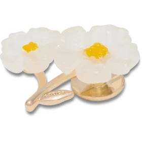 Witte Jibbitz bedels met bloesemmotief