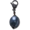 Zilver-zwarte Smt Pearl-bedel Jibbitz™-bedel