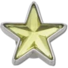 Zilveren en groene Smt Gem Star Jibbitz™-bedels