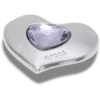 Zilveren en paarse Smt Gem Heart Jibbitz™-bedels