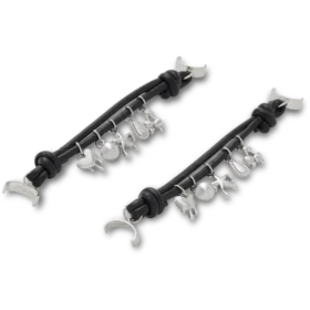 Zilveren iconen sandalenketting, set van 2 Jibbitz bedels