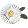 Zilveren Jibbitz bedels met paillettenbloem
